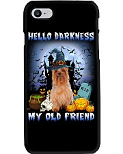 Hello Darkness - Silky Terrier Phone Case tile