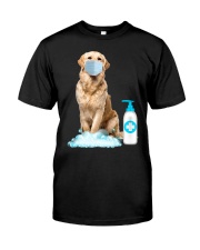 Hand Sanitizer Quarantine Golden Retriever Classic T-Shirt front
