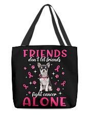 Cancer Alone - BLACK Chihuahua All-Over Tote tile