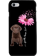 Daisy Ribbon - CHOCOLATE Labrador Phone Case tile