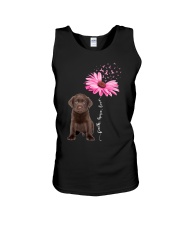 Daisy Ribbon - CHOCOLATE Labrador Unisex Tank tile