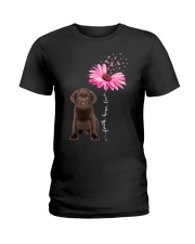 Daisy Ribbon - CHOCOLATE Labrador Ladies T-Shirt tile