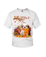 Fall Leaf - Teddy Bear Dog Youth T-Shirt tile