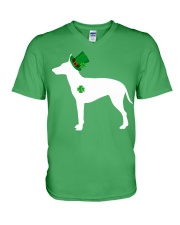 Lucky Shamrock - Manchester Terrier V-Neck T-Shirt tile