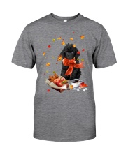Autumn Leaves BLACK Toy Poodle Classic T-Shirt tile