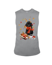 Autumn Leaves BLACK Toy Poodle Sleeveless Tee tile