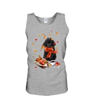Autumn Leaves BLACK Toy Poodle Unisex Tank tile