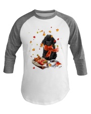 Autumn Leaves BLACK Toy Poodle Baseball Tee tile