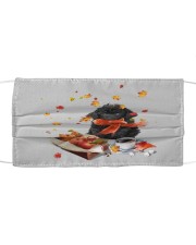 Autumn Leaves BLACK Toy Poodle Mask tile