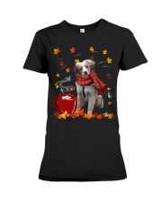 Hot Chocolate - RED MERLE Australian Shepherd Premium Fit Ladies Tee tile