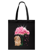 Pink Umbrella - APRICOT Maltipoo Tote Bag tile