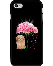 Pink Umbrella - APRICOT Maltipoo Phone Case tile