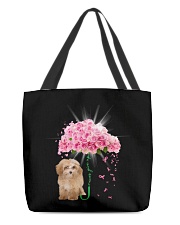 Pink Umbrella - APRICOT Maltipoo All-Over Tote tile