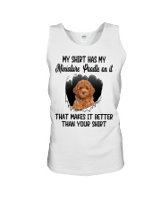 Better Shirt - RED Miniature Poodle Unisex Tank tile