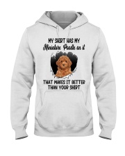 Better Shirt - RED Miniature Poodle Hooded Sweatshirt tile