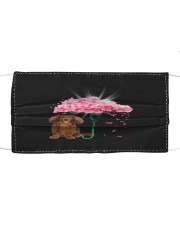 Pink Umbrella - RED LONG HAIRED Dachshund Mask tile