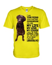 My Leader - Labradoodle mix V-Neck T-Shirt tile