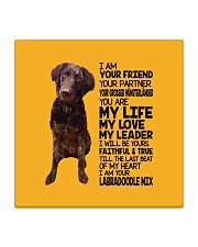 My Leader - Labradoodle mix Square Coaster tile