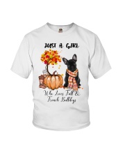 Fall And - French Bulldog 1 Youth T-Shirt tile