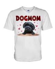 Love Mom - BLACK Schnoodle V-Neck T-Shirt tile