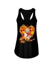 Autumn Leaf - CREAM Toy Poodle Ladies Flowy Tank tile
