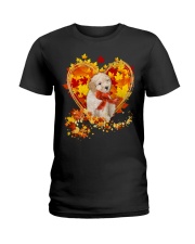 Autumn Leaf - CREAM Toy Poodle Ladies T-Shirt tile