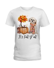 It is Fall - Shih Tzu 3 Ladies T-Shirt tile