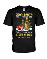 Dear Santa - Belgian Malinois V-Neck T-Shirt tile