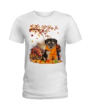 Fall Leaf - Yorkipoo Ladies T-Shirt tile