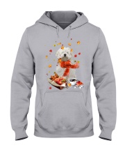Autumn Leaves Coton De Tulear Hooded Sweatshirt tile