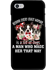 Crazy - BRINDLE Boston Terrier Phone Case tile