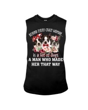 Crazy - BRINDLE Boston Terrier Sleeveless Tee tile