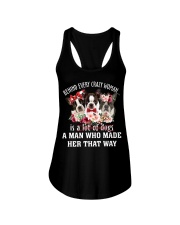 Crazy - BRINDLE Boston Terrier Ladies Flowy Tank tile