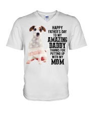 Father Day - Jack Russell Terrier 2 V-Neck T-Shirt tile