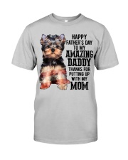 Daddy Yorkshire Terrier Dog Classic T-Shirt front