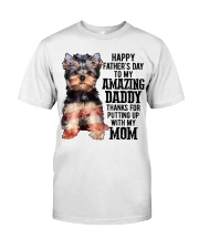 Daddy Yorkshire Terrier Dog Classic T-Shirt tile