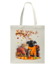 Fall Leaf - BLACK Brussels Griffon Tote Bag tile