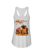 Fall Leaf - BLACK Brussels Griffon Ladies Flowy Tank tile