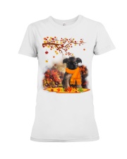 Fall Leaf - BLACK Brussels Griffon Premium Fit Ladies Tee tile
