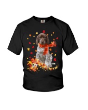 Autumn Leaves Scraf - German Shorthaired Pointer Youth T-Shirt tile
