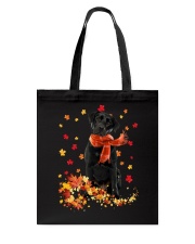 Autumn Leaves Scraf Black labrador Tote Bag tile