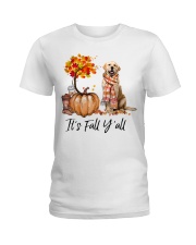 It is Fall - golden Retriever 1 Ladies T-Shirt tile