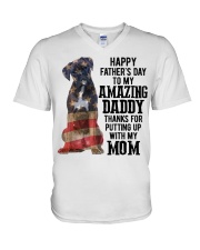 Daddy Day Boxer V-Neck T-Shirt tile