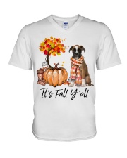 It is Fall - Boxer V-Neck T-Shirt tile