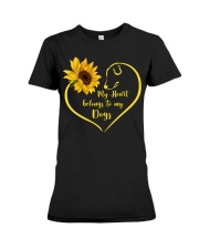 My Heart Belongs to my Dogs Premium Fit Ladies Tee tile