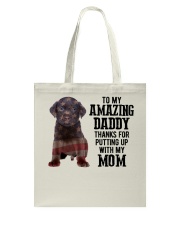 Amazing Daddy - CHOCOLATE labs Tote Bag tile