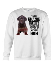 Amazing Daddy - CHOCOLATE labs Crewneck Sweatshirt tile