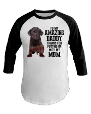 Amazing Daddy - CHOCOLATE labs Baseball Tee tile