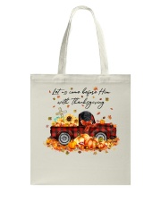 Thanksgiving - BLACK Maltipoo Tote Bag tile