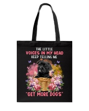 The Little - BLACK Morkie Tote Bag tile
